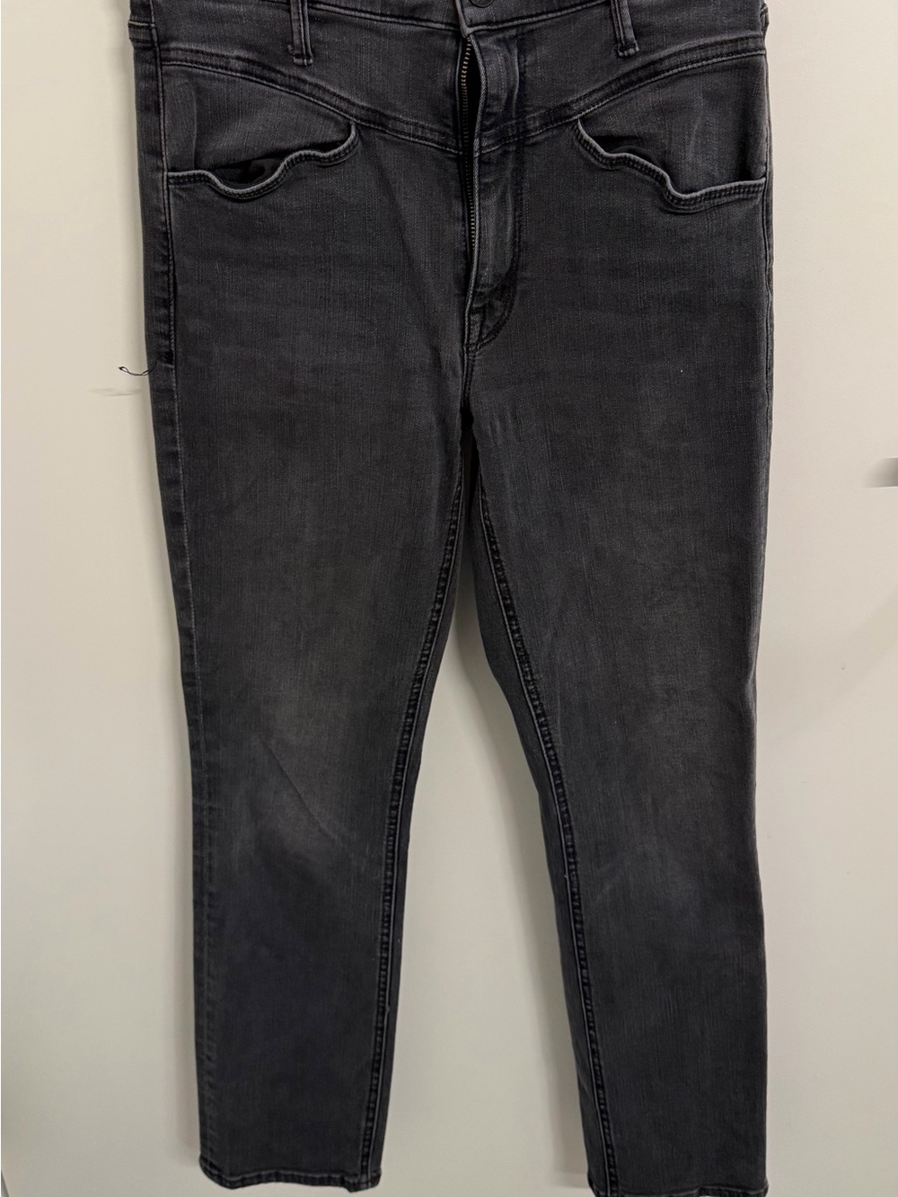 MOTHER Black Skinny Jeans with Subtle Fade